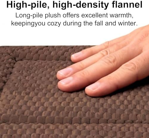 Dog Bed Mat – Soft & Comfortable Dog Kennel Pad for Crate – Durable Crate Bed & Mat for Dogs & Cats (Dark Brown, XS(18"*14"*1.5"))