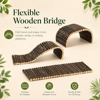 RUNANIA Crested Gecko Tank Accessories，Reptile Vines Plants with Coconut Shell Ladder Hideout Hermit Crab Decor for Leopard Gecko Lizard Chameleon Tortoise Snake Terrarium Decor