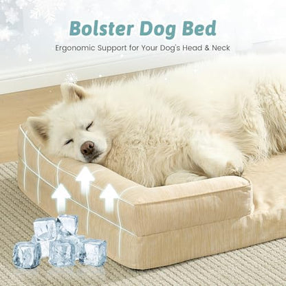 COZY KISS Orthopedic Dog Cooling Bed Washable for Extra Large Dogs, XXL