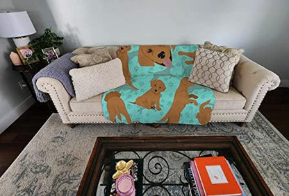 Caroline's Treasures MLM1009LQB Red Fox Labrador Retriever Quilted Blanket 50x60 Artwork Pattern Quilted Throw Blanket for Bed, Couch, Sofa, Soft and Lightweight