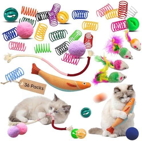 Cat Toys for Indoor Cats, 36 Pack Interactive Cat Toy Set