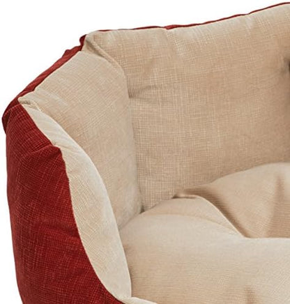 MidWest Homes for Pets QuietTime Deluxe Tulip Nesting Pet Bed, Russet/Tan, Small