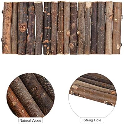PINVNBY Guinea Pig Wooden Ladder Bridge (20 x 11.8 in) Rabbits Hideout, House, Tunnel, Rodents Chew Toys for Bunny, Chinchillas, Hedgehogs, Ferrets, Rat and Small Animals-Extra Large (Pack of 2)