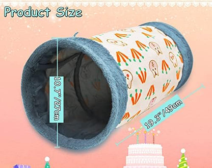 Guinea-Pig Rabbit Tunnel-Tube Toys - Bunny Hamster Hideout Small Animal Activity Tunnels Hideaway Accessoies for Dwarf Rabbits Guinea Pigs Kitty (Pink)