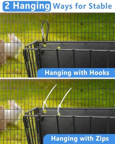 X Large Rabbit Hay Feeder Guinea Pig Hay Feeder Metal Frame Bunny Hay Holder Guinea Pig Hay Holder for Bunny, Guinea Pigs, Chinchillas, Small Animals (1 Pack)