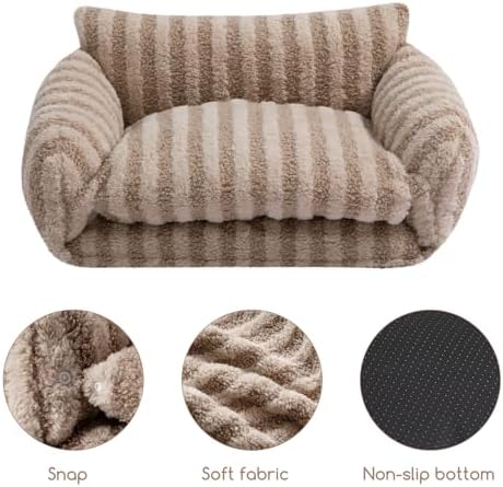 Hollypet Cat Bed Small Dog Orthopedic Couch Beds for Pets up to 13 lbs