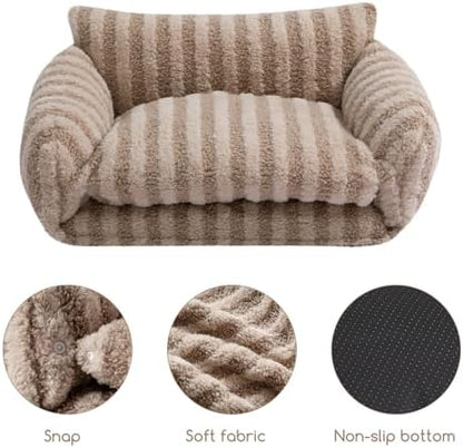 Hollypet Cat Bed Small Dog Orthopedic Couch Beds for Pets up to 13 lbs