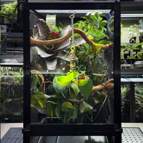 Frog Habitat Hammock with Suction Cup,Soft Silicone Tree Frogs Terrarium Accessories ，Applicable to Toad, Tadpole， Tree Frogs, Dwarf Frogs, Small Amphibians