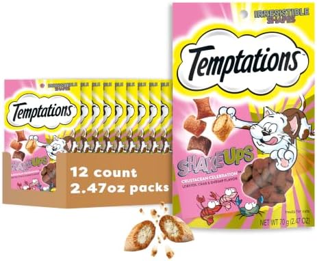 Temptations ShakeUps Cat Treats, Crustacean Celebration, 2.47oz, 12 Pack