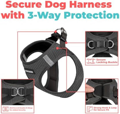 Voyager Step-in Air Dog Vest Harness - Gray 2-Tone, Small