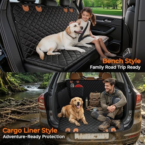 URPOWER XL Dog Seat Cover for Full-Size Truck Back Seat, Waterproof Hammock