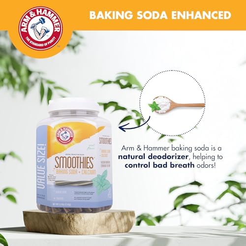 Arm & Hammer Smoothies Dental Chews for Dogs, Mint Flavor, Medium, 57 Count