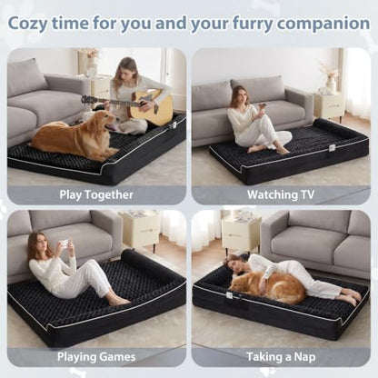 BFPETHOME Orthopedic Washable Dog Bed, Sleeping Couch for Large Senior Dogs