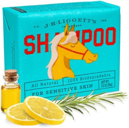 J.R.LIGGETT'S Horse Shampoo Bar, Natural Mane and Tail Cleanser Bar 3.5 oz