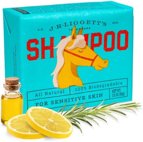J.R.LIGGETT'S Horse Shampoo Bar, Natural Mane and Tail Cleanser Bar 3.5 oz