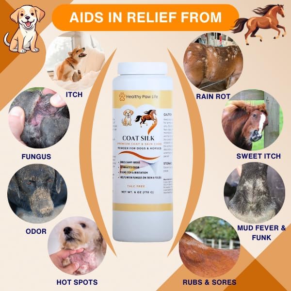 Pet Skin & Coat Care Bundle - Lime Sulfur Cream (2 oz) and Coat Silk Powder (6 oz)