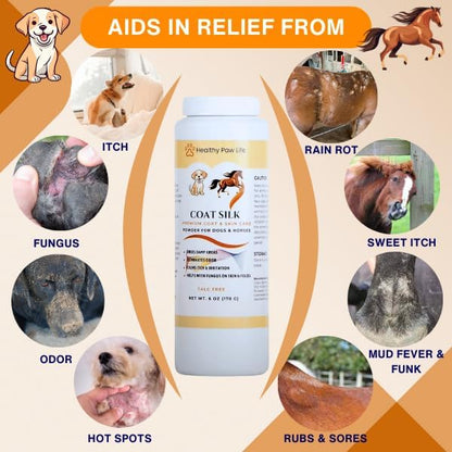 Pet Skin & Coat Care Bundle - Lime Sulfur Cream (2 oz) and Coat Silk Powder (6 oz)