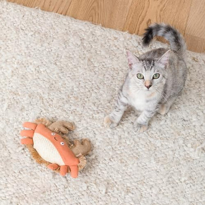 Fringe Studio Very CRABTIVATING Earth Friendly Kicker Cat Toys, PetShop Collection (731041)