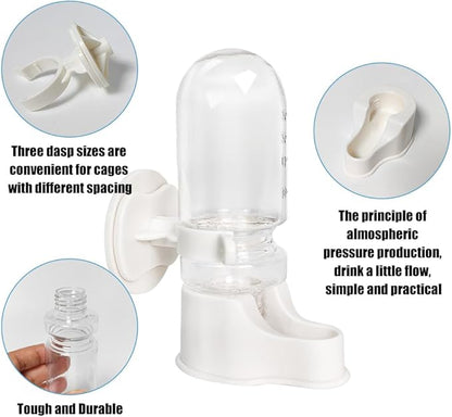 Automatic Pet Bird Water Feeder, Bird Water Dispenser for Cage, Bird Cage Suspended Automatic Water Dispenser, Bird Feeders for Parakeet Budgie Cockatiel Lovebirds Canary Finch (70ml)