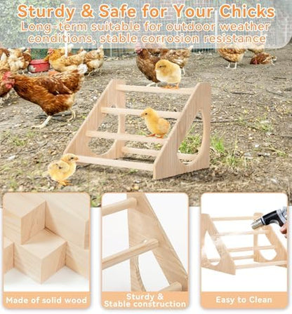 PETSFIT Baby Chick Roosting Bar, Anti-Rotation, Solid Wood, for Brooder
