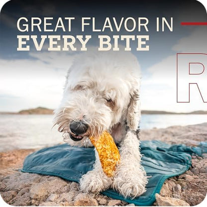 Redbarn Pet Products Natural Rawhide Bully Slices - Peanut Butter Flavor - Premium Grain-Free Beef Hide Treats High Protein Low Fat for Chewers - 27 oz