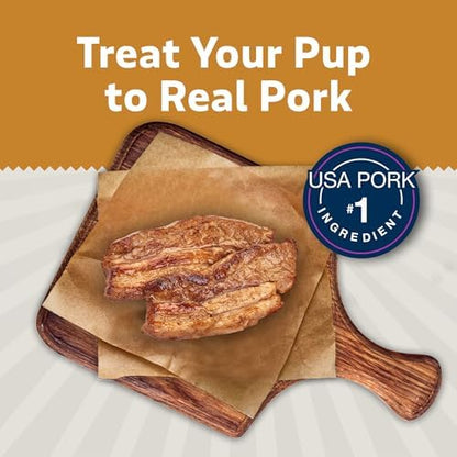 Blue Buffalo Sizzlers Pork & Cheddar Bacon-Style Dog Treats, 15 oz