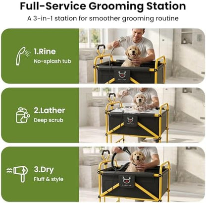 Foldable Dog Bath Cart for Dirty Outdoor Dog and Cat