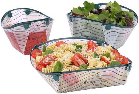Coghlan's Snapfold™ Solo Pack 3-Piece Collapsible Tableware Set – Lightweight 4 oz, Leakproof, Compact Camping Gear for Backpacking, Hiking, and Outdoors, Includes Foldable Cup, Bowl, and Dish