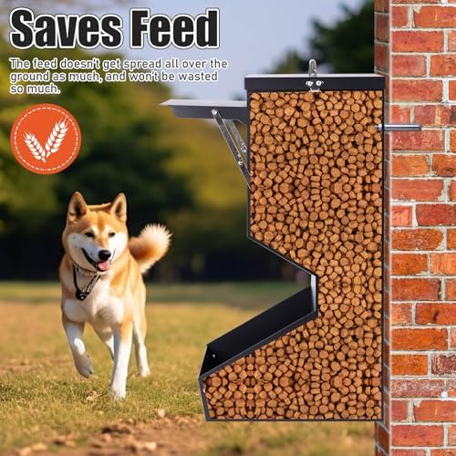 Outdoor Automatic Dog Feeder Large Breed 25 lbs Gravity Dog Feeder