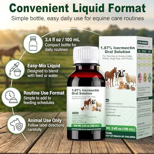 Internal Gut Cleanse for Horses – Gentle Liquid Digestive Support for Equine Comfort & Intestinal Health – Easy-to-Use Formula for All Ages