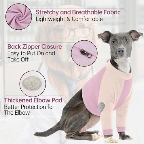 Lelepet Dog Recovery Suit for Front Legs, Dog Sleeve to Stop Licking 2XL