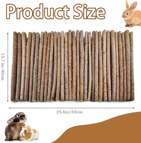 Wooden Bridge for Rabbits, Extra Large Wooden Hamster Bridge Ladder Bunny Climbing Chew Toy Small Animal Flexible Hideout Ramp Divider Tunnel for Guinea Pig Chinchilla Rabbit Ferret Hedgehog