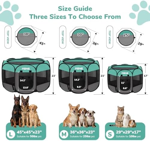 Dog Cat Small Animal Puppy Playpen Crate, Small, Blue
