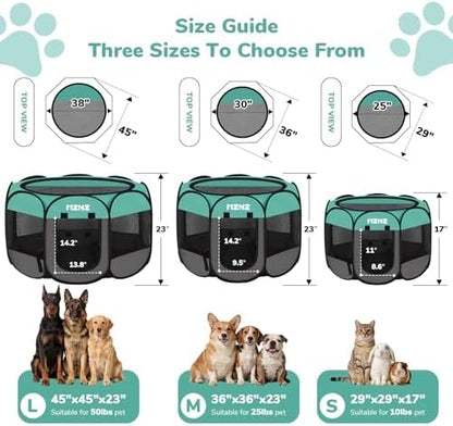 Dog Cat Small Animal Puppy Playpen Crate, Small, Blue
