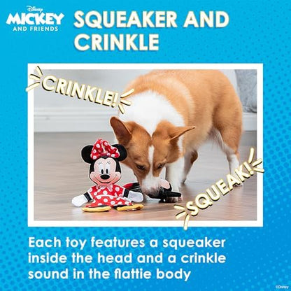 Disney for Pets Mickey & Minnie Mouse Plush Dog Toy Set, 13.5 Inch, 2 Pk