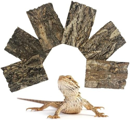 Reptile Cork Bark Bedding 6PCS Bearded Dragon Climbing Wall Mat