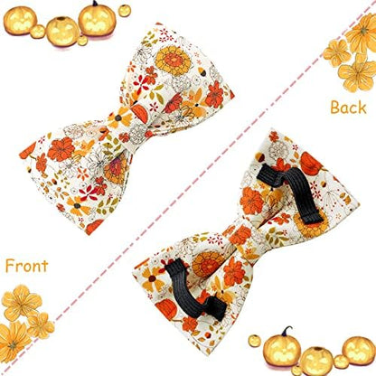 Lionheart glory Premium Dog Collars, Bowtie Dog Collar, Heavy Duty Adjustable Fall Dog Collar for Medium Dogs Pumpkin Dog Collar, Collar Dog Bow