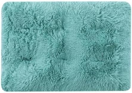 Long Plush Calming Pet Bed Cuddler Pet Bed Cyan M