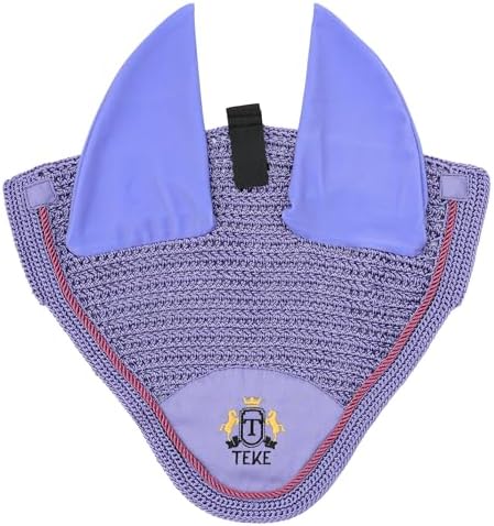 T TEKE Gorgeous Horse Ear Bonnet, 68% Viscose + 32% Acrylic Hand Crocheted mesh with Stylish Piping, Spandex Ears