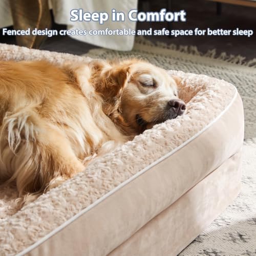 BFPETHOME Orthopedic Washable Dog Bed, Sleeping Couch for Large Senior Dogs