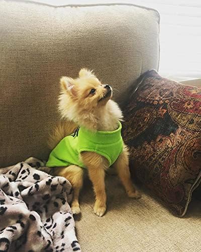 Gooby Fleece Vest Dog Sweater, Lime, Small
