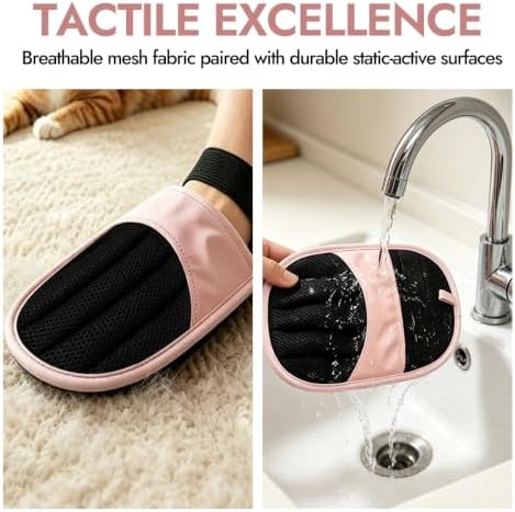 Reusable Magic Glove for Pet Hair Or Furniture 2 Pack Pet Hair Remover for Pet Hair Remove, Couch, Carpet, Bedding, Reusable Cleaning and Grooming