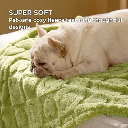 Bedsure Dog Blanket for Small Dogs Puppy and Cats, Soft Fleece, 25x35 Green