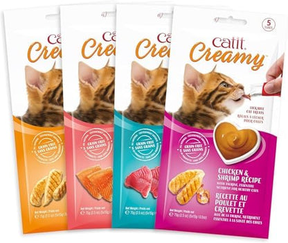 Catit Creamy Lickable Cat Treat, 50 Pack