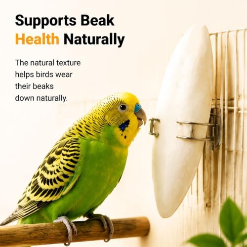 Amzey 12 Pack Cuttlebone for Birds, 4-6 Inch Natural Calcium Source for Parrots