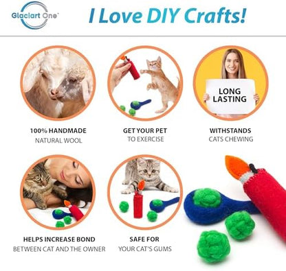 Glaciart One Catnip Pipe, Nuggets and Lighter Cat Toy Set | Cat Crack for Funny Kittens, Stimulating Toys for Boredom, Exercise & Play | Filled w/Organic Catnip to Excite/Calm Kitty | Organic Idea