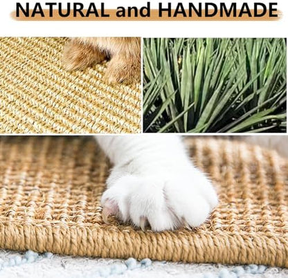 Oncpcare 6PCS Natural Bunny Scratch Mat - Rabbit Scratching Pad for Claws and Teeth Care - Chew Toys for Cages, Pet Bedding for Biting, Sleeping, Nesting, 16x12