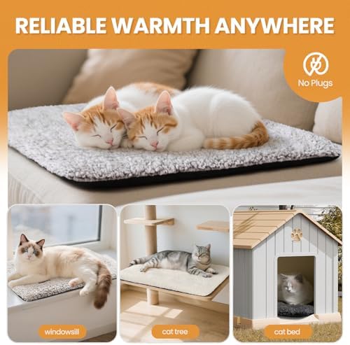 Mora Pets Self Warming Cat Beds for Large Cats Self Heating Dog Mat Pet Pad