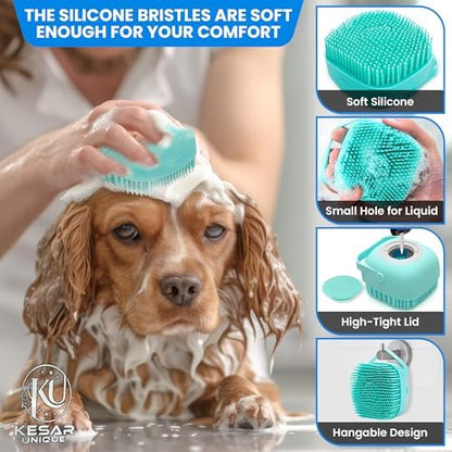 9PCS Pet Grooming & Bathing Kit with Storage Bag for Dogs & Cats