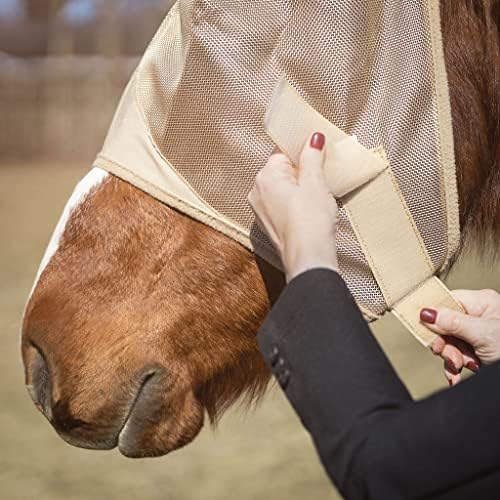 Charlie Horse Fly Masks for Horses with ears, Durable Stretch Horse Fly Mask with Ears, Comfortable Fly Mask for Horses, Equine Fly Mask Horse Eye Protector WITH Horse Supplies Storage Bag, (L) -Horse